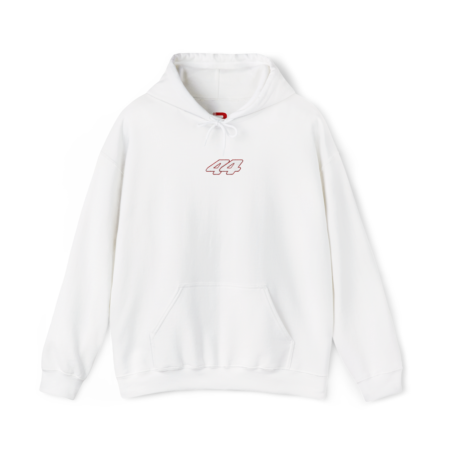 #44 Lewis Hamilton Embroidered Hoodie - White