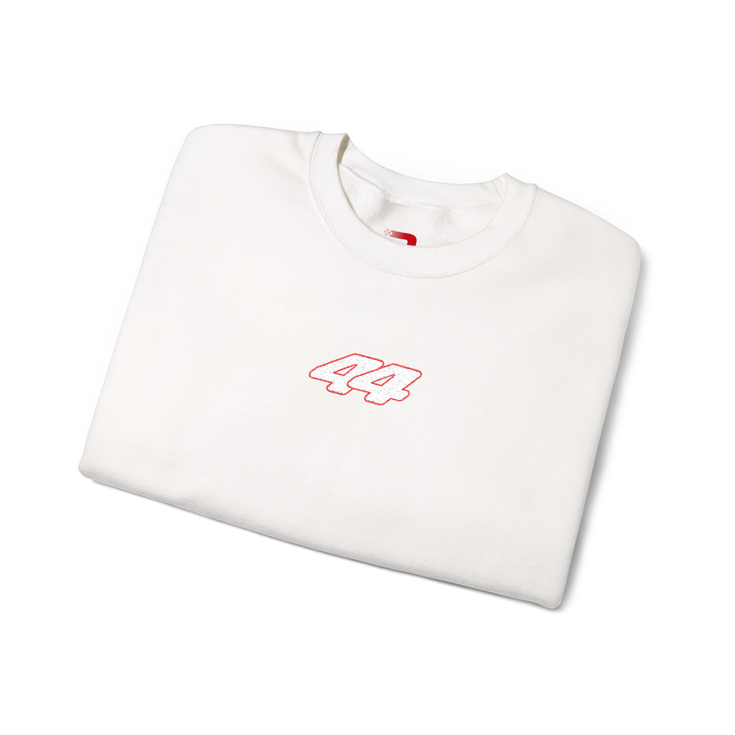 #44 Lewis Hamilton Embroidered Crewneck - White