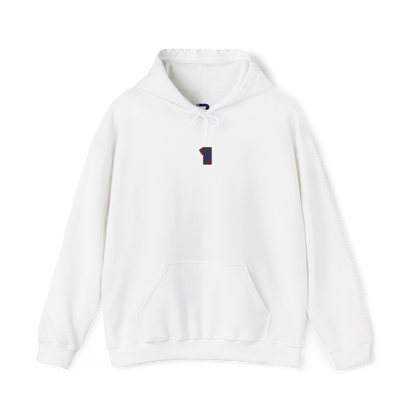 #1 Max Verstappen Embroidered Hoodie - White