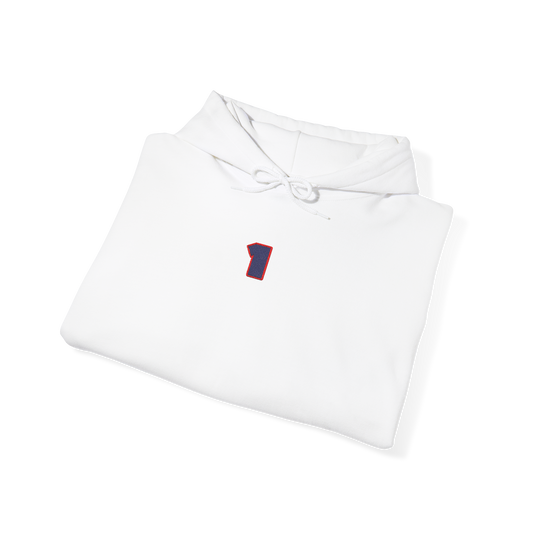 #1 Max Verstappen Embroidered Hoodie - White