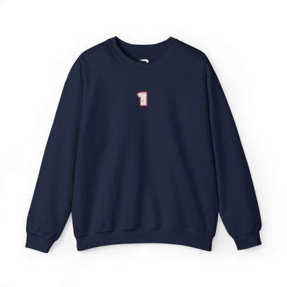 #1 Max Verstappen Embroidered Crewneck - Navy
