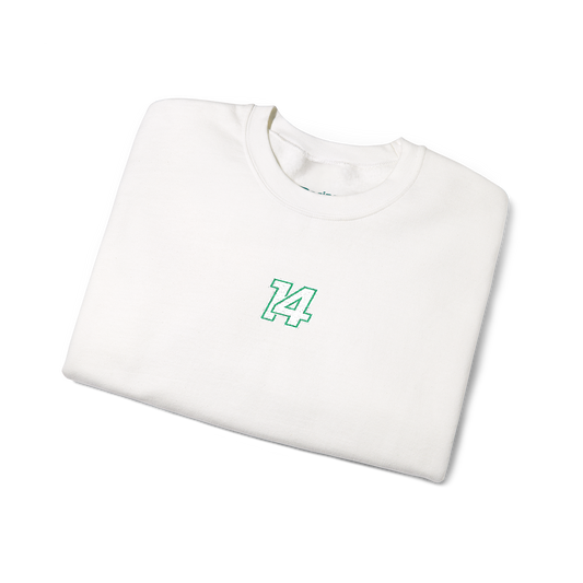 #14 Fernando Alonso Embroidered Crewneck - White