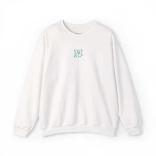 #14 Fernando Alonso Embroidered Crewneck - White